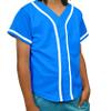 DIGITMON Kids Baseball Jersey Button Down Premium Hip Hop T Shirts Uniform Turquoise White for 8y Toddlers view 1