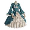 XUNRYAN Renaissance Dress Women Medieval Costume Flare Sleeve Corset Skirt Overskirt Elven Archer Irish Overdress Ball Gown view 2