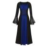 XUNRYAN Renaissance Dress Women Medieval Costume Flare Sleeve Corset Skirt Overskirt Elven Archer Irish Overdress Ball Gown view 1