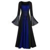 XUNRYAN Renaissance Dress Women Medieval Costume Flare Sleeve Corset Skirt Overskirt Elven Archer Irish Overdress Ball Gown view 2
