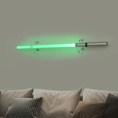 BYTOTU Lightsaber Holder Wall Mount-Lightsaber Stand Wall Display-1 Layer -Lightsaber Wall Mount Horizontal-Lightsaber Placement Display-Pixel Saber Mount for Wall-Plexiglass - (Swords Not Included)