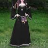 XUNRYAN Renaissance Dress Women Medieval Costume Flare Sleeve Corset Skirt Overskirt Elven Archer Irish Overdress Ball Gown view 2