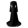 XUNRYAN Renaissance Dress Women Medieval Costume Flare Sleeve Corset Skirt Overskirt Elven Archer Irish Overdress Ball Gown view 3