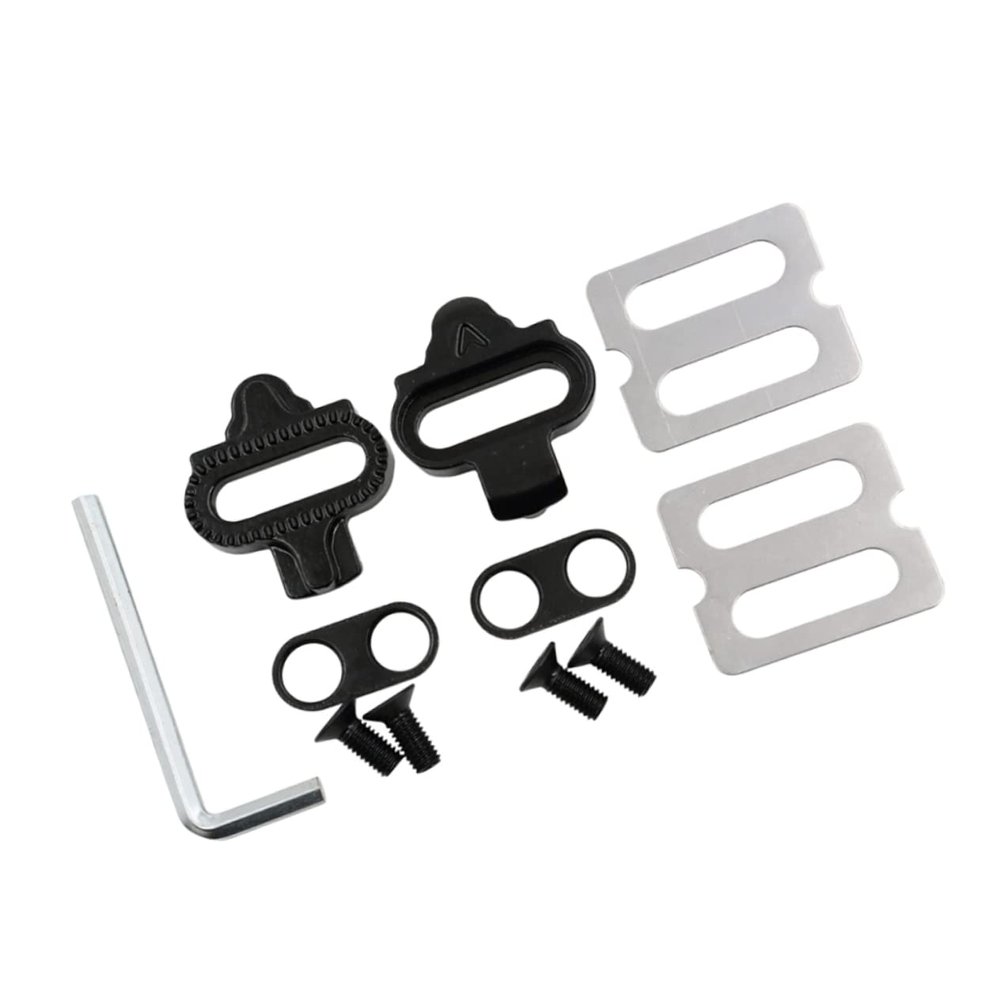 BESPORTBLE Bike Pedal Cleat Set Clip-in Clips Kit Self-Locking Cleats for Mountain Bike Cycling Locking