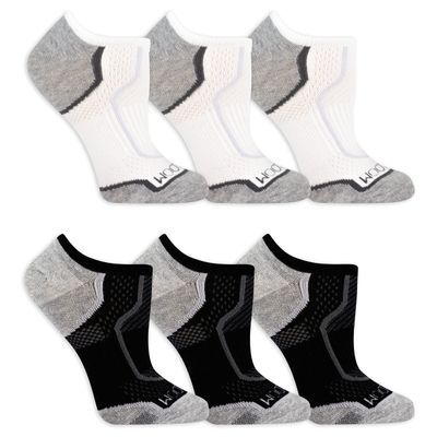 Fruit Of the Loom Women's Lightweight CoolZone No Show Socks (6 Pack), White Assorted, 8-12