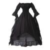 XUNRYAN Renaissance Dress Women Medieval Costume Flare Sleeve Corset Skirt Overskirt Elven Archer Irish Overdress Ball Gown view 1