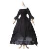 XUNRYAN Renaissance Dress Women Medieval Costume Flare Sleeve Corset Skirt Overskirt Elven Archer Irish Overdress Ball Gown view 4