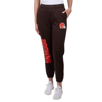 Ultra Game NFL Official Women's Super Soft Jogger Sweatpants Lounge Pants, Cleveland Browns, Team Color, X-Large