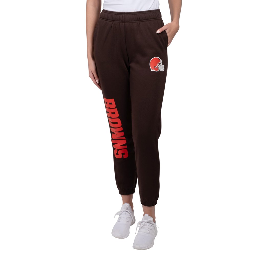 Ultra Game NFL Official Women's Super Soft Jogger Sweatpants Lounge Pants, Cleveland Browns, Team Color, X-Large