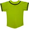 DIGITMON Kids Baseball Jersey Button Down Premium Hip Hop T Shirts Uniform Neongreen Black for 2y Toddlers view 3