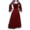 XUNRYAN Renaissance Dress Women Medieval Costume Flare Sleeve Corset Skirt Overskirt Elven Archer Irish Overdress Ball Gown view 1