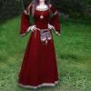XUNRYAN Renaissance Dress Women Medieval Costume Flare Sleeve Corset Skirt Overskirt Elven Archer Irish Overdress Ball Gown view 2