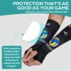 HiRui Volleyball Arm Guards Arm Sleeves, Passing Forearm Sleeves with Protection Pads and Thumb Hole for Kids Youth Women Men (Black, Large) view 3