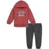 Lucky Brand Baby Boys 2-Piece Fleece Hoodie & Jogger Set, Everyday Casual Wear, Comfortable & Stylish, Biking Red/Heather view 1