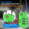TSA Approved Cable Luggage Locks, Re-settable Combination with Alloy Body (Green 4 Locks) view 3