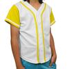 DIGITMON Kids Baseball Jersey Button Down Premium Hip Hop T Shirts Uniform White Yellow for 6y Toddlers view 1