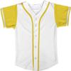 DIGITMON Kids Baseball Jersey Button Down Premium Hip Hop T Shirts Uniform White Yellow for 6y Toddlers view 3