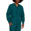 Landau Scrub Zone Unisex Relaxed Fit 2-Pocket Snap-Front Scrub Jacket 75231 Caribbean LGE view 1