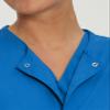 Landau Scrub Zone Unisex Relaxed Fit 2-Pocket Snap-Front Scrub Jacket 75231 Caribbean LGE view 4