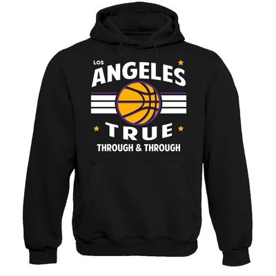 Xtreme Apparrel Los Angeles Basketball Retro Team Men's Fan Hoodie Sweatshirt (Black Hoodie, 3XL)