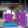Forge TSA Approved Luggage Locks, Re-settable Combination with Alloy Body (Dark Purple 4 Locks) view 3