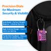 Forge TSA Approved Luggage Locks, Re-settable Combination with Alloy Body (Dark Purple 4 Locks) view 4