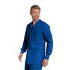 Landau Essentials Relaxed Fit 5-Pocket Snap-Front Scrub Jacket for Men 7551 Galaxy view 2