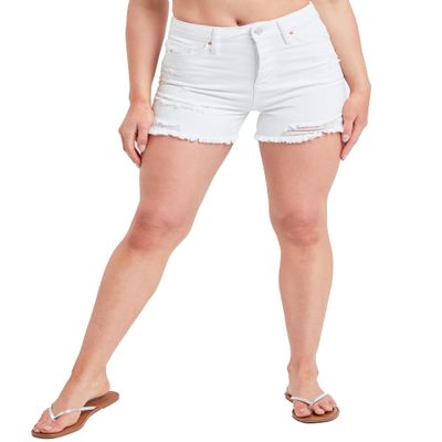 Women's Mom Fit Festival Shorts - Aurora Collection, White Rips, 11