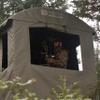 Rivers Edge LM603 Landmark 600 Permanent Blind, 7' Height, 6' x 6' Interior Space, Adjustable Shooting Windows, Hinged Door, Constructed from Marine-Grade Reinforced Synthetic Tarpaulin view 2