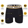 Cat Men's 4-Pack Moisture Wicking Mesh Comfortable Boxer Briefs, Black Multi, Small view 4