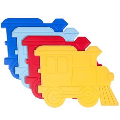 Wildkin Kids Ice Packs (4 Pack) Slim, Reusable, Keeps Lunch Cool for School/Travel - Train