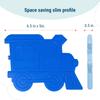 Wildkin Kids Ice Packs (4 Pack)  Slim, Reusable, Keeps Lunch Cool for School/Travel - Train view 3