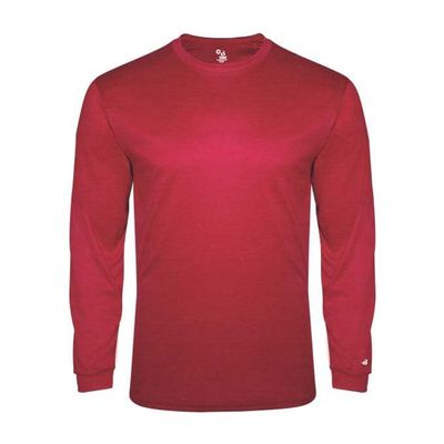 Badger Sports Tri-Blend L/S Youth Tee - S - RDHT