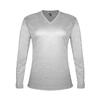 Badger Sports Tri-Blend Ladies' V-Neck L/S T - S - OX view 1