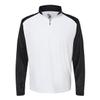 Badger Sports Breakout 1/4 Zip - 2XL - WH/BK view 1