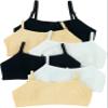 ToBeInStyle Girls' Pack of 6 Wire-Free Classic Cotton Training Bra - BlkWhtBge - L view 1