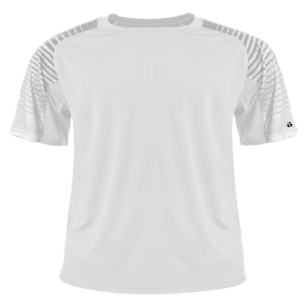 Badger Sports Lineup Tee - L - WH/SILN