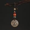 qbodp Chinese Zodiac Keychain,Feng Shui Bagua Good Luck Bead,Car Key Pendant Aesthetics Ornament Keychain Accessories Bag Wallet Decoration Pendant,Sheep view 1