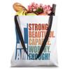 Vintage I Am Strong Beautiful Capable Worthy Enough Design Tote Bag view 4