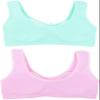 ToBeInStyle Girls' Pack of 6 Wire-Free Classic Cotton Training Bra - Pastel Assortment & Dots - M view 2