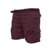 Weiv Men's Cotton Elastane Sretch 10 inch Casual Belted Cargo Short Burgundy 32 view 4