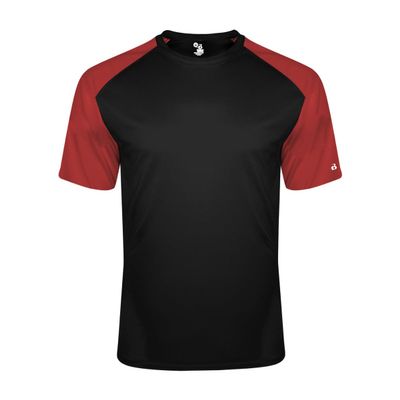 Badger Sports Breakout Tee - L - BK/RD