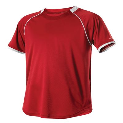 508C1Y - Two Color Crewneck Ba - XXS - RD/WH