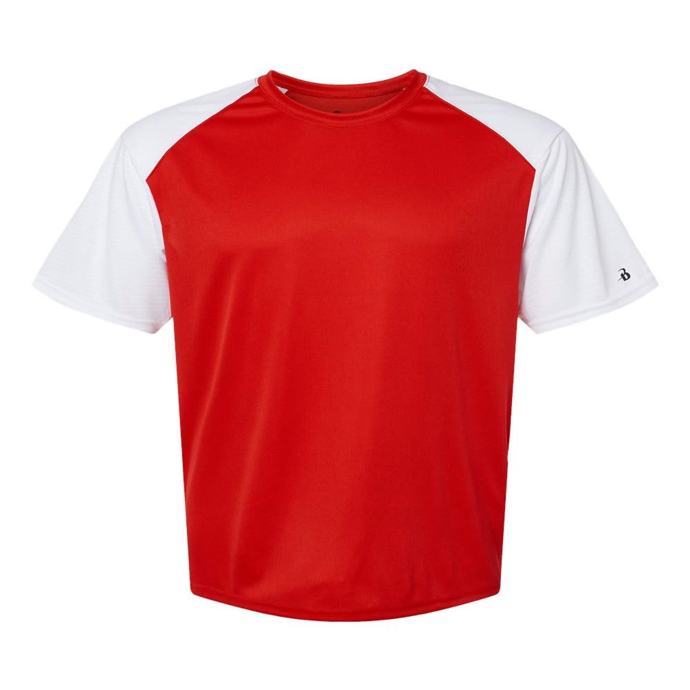 Badger Sports Breakout Tee - L - RD/WH