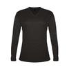 Badger Sports Tri-Blend Ladies' V-Neck L/S T - S - BK view 1