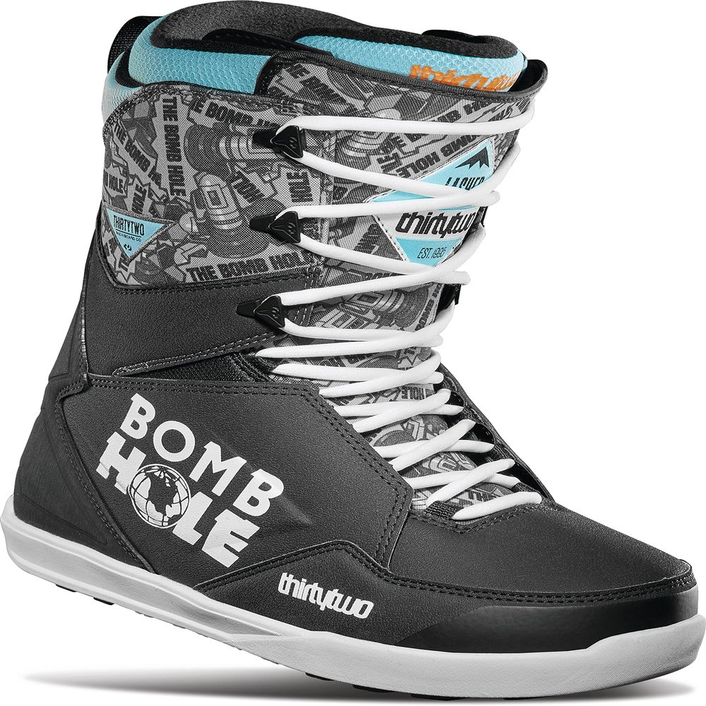 Thirtytwo Mens Lashed Snowboard Boot - 2023/2024 Black/White (Bomb Hole) | Size 9.5