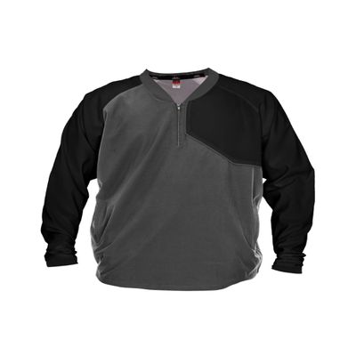 Alleson Athletic Adult Field Batters Jacket (Style 3JLS21A), Charcoal Solid/Black, 3XL