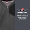 Alleson Athletic Adult Field Batters Jacket (Style 3JLS21A), Charcoal Solid/Black, 3XL view 4