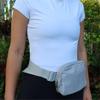 Bettissi Mini Belt Bag Fanny Pack for Women, Men, Junior, Teens, Unisex Fashion Waist Crossbody Sling Bags, Travel Biking, Everywhere with Adjustable Strap, Lightweight Nylon Waterproof (Light Grey) view 2