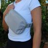 Bettissi Mini Belt Bag Fanny Pack for Women, Men, Junior, Teens, Unisex Fashion Waist Crossbody Sling Bags, Travel Biking, Everywhere with Adjustable Strap, Lightweight Nylon Waterproof (Light Grey) view 3